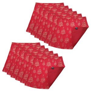 Jogo Americano Luxo Arvore Natalina Dupla face 12un