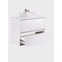Ver imagem 7 de Gabinete para Banheiro com Cuba e Espelheira Organica 80cm Mdf Branco Dubai - On Móveis