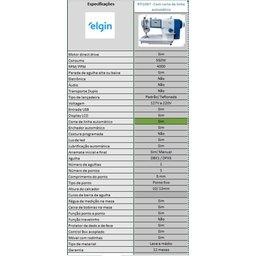 Máquina de Costura Industrial Reta Elgin-corte de Linha-110v - 10