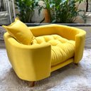 Ver imagem 2 de Sofá Caminha Pet Luxo em Sued Premium:amarelo