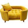 Sofá Caminha Pet Luxo em Sued Premium:amarelo - 1