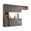 Ver imagem 2 de Cozinha Suspensa Juliete 7 Portas 2 Gavetas 180cm Rustic Nicioli Móveis