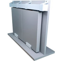 Kit Trilho Correr 3,00m 35x35 Alumínio Branco p/ Duas Portas de 75cm - RDA-4 - 1