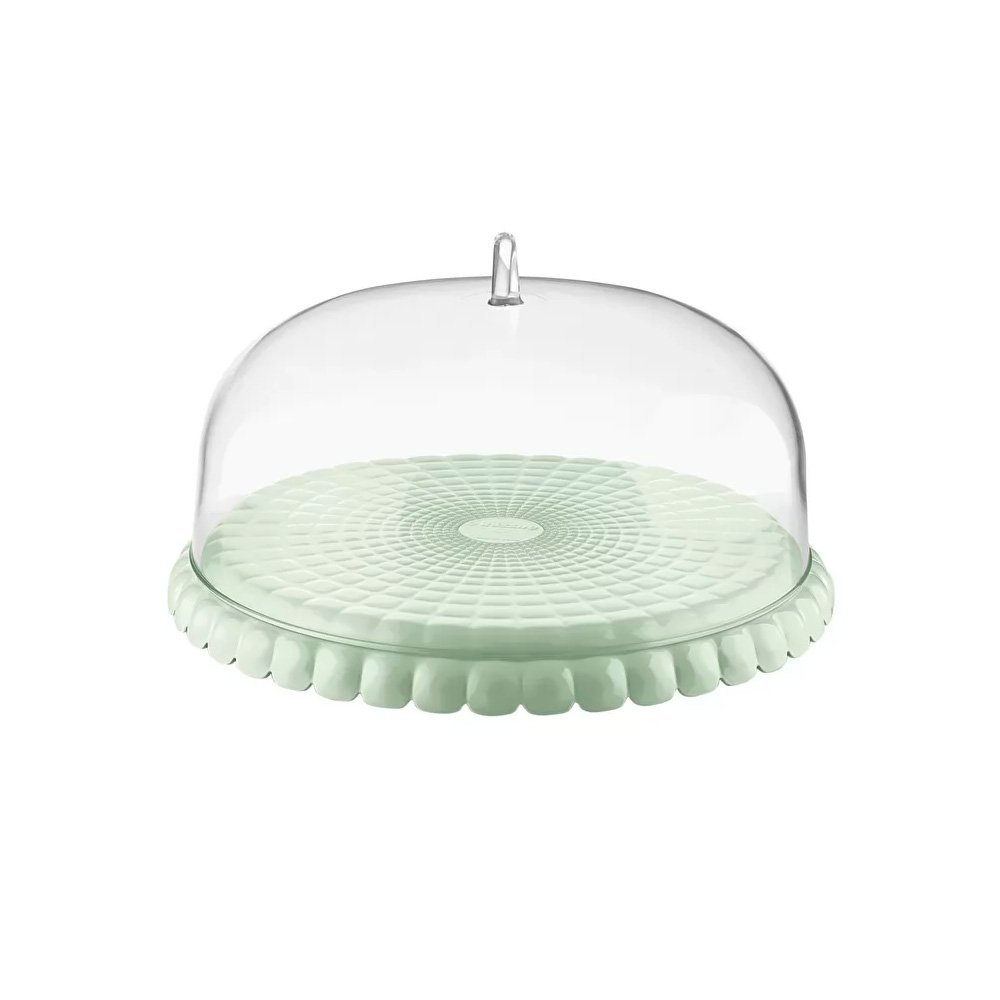 Porta Bolo com Domo Bpa Free 36cm Grande Tiffany - Verde Malva - Guzzini