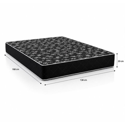 Colchão Casal Espuma D33 138x188x20cm Alta Densidade