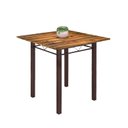Ver imagem 4 de Conjunto de Mesa Tubular 75x75cm Tampo de Madeira com 4 Cadeiras Júlia Marrom/Riscas/Cacau