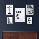 Ver imagem 1 de Composição 5 Quadros Rio de Janeiro - Errejota:moldura Branca