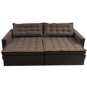 Ver imagem 6 de Sofá sem Caixa Retrátil Baú 2,00m Cama Inbox Secret Suede Velusoft Café