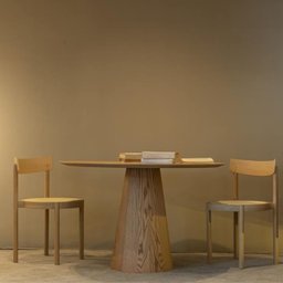 Mesa de Jantar Cone Redonda 160 Cm Base e Tampo Freijó - 6