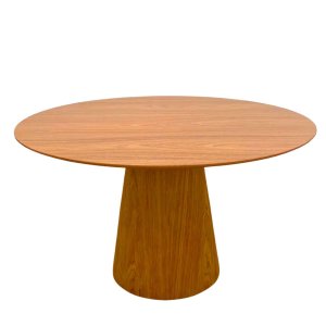 Mesa de Jantar Cone Redonda 160 Cm Base e Tampo Freijó