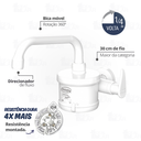 Ver imagem 3 de Torneira Elétrica Plus para Cozinha de Parede Bica Horizontal 4 Tempos Branca 4800w / 127v Durín