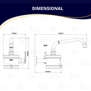 Ver imagem 4 de Torneira Elétrica Plus para Cozinha de Parede Bica Horizontal 4 Tempos Branca 4800w / 127v Durín