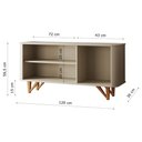 Ver imagem 4 de Rack Venice 120cm para Tv até 50" com Pés em Madeira Maciça Off White