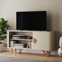 Ver imagem 2 de Rack Venice 120cm para Tv até 50" com Pés em Madeira Maciça Off White