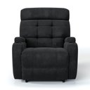 Ver imagem 2 de Poltrona do Papai Reclinável em Suede Cor Preto Reclinação Manual - Modelo Florença