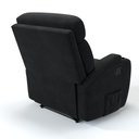 Ver imagem 3 de Poltrona do Papai Reclinável em Suede Cor Preto Reclinação Manual - Modelo Florença