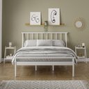 Ver imagem 1 de Conjunto Cama Queen 2 Mesas de Cabeceira em Aço Begônia CabeCasa MadeiraOriginals Branco/Cobre