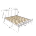 Ver imagem 2 de Conjunto Cama Queen 2 Mesas de Cabeceira em Aço Begônia CabeCasa MadeiraOriginals Branco/Cobre