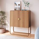 Ver imagem 5 de Balcão Buffet Luna Orgânico 90x111cm 2 Portas Hanover/dourado 28065