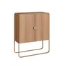 Balcão Buffet Luna Orgânico 90x111cm 2 Portas Hanover/dourado 28065 - 3
