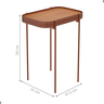 Mesa Lateral com Pés de Metal Lagos Nature Cobre - 2