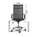 Ver imagem 2 de Cadeira Presidente Tela Charles Eames Esteirinha - Cor Preto - Pollo Móveis - 32878