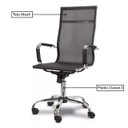 Ver imagem 3 de Cadeira Presidente Tela Charles Eames Esteirinha - Cor Preto - Pollo Móveis - 32878