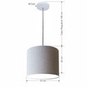 Ver imagem 2 de Lustre Luminária Pendente Vivare Free Lux Pe-4107br Cúpula em Tecido 25x20cm