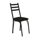 Ver imagem 3 de Conjunto Mesa de Jantar Tubular com 6 Cadeiras Malva Tampo Bp 136cm Nature 141 Sf Preto - Movelpolo