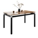Ver imagem 4 de Conjunto Mesa de Jantar Tubular com 6 Cadeiras Malva Tampo Bp 136cm Nature 141 Sf Preto - Movelpolo