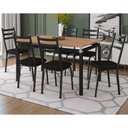 Ver imagem 1 de Conjunto Mesa de Jantar Tubular com 6 Cadeiras Malva Tampo Bp 136cm Nature 141 Sf Preto - Movelpolo