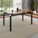 Ver imagem 2 de Conjunto Mesa de Jantar Tubular com 6 Cadeiras Malva Tampo Bp 136cm Nature 141 Sf Preto - Movelpolo