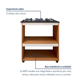Balcão para Cooktop 5 Bocas 2 Nichos para Forno Turim  - 5