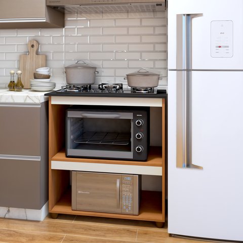 Balcão para Cooktop 5 Bocas 2 Nichos para Forno Turim