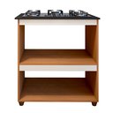 Ver imagem 2 de Balcão para Cooktop 5 Bocas 2 Nichos para Forno Turim Bege/Nature/Off White
