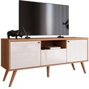 Ver imagem 1 de Rack em Mdp 25mm P/ Tv até 70" 1,36m 2 Portas e 1 Gaveta Sevilla