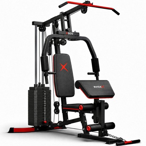 Estação Musculação Evox X800 Carbono Apoio Rosca 50kg