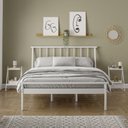 Ver imagem 1 de Conjunto Cama Casal 2 Mesas de Cabeceira em Aço Begônia CabeCasa MadeiraOriginals Branco/Cobre