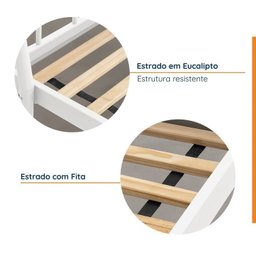 Conjunto Cama Casal 2 Mesas de Cabeceira em Aço Begônia CabeCasa MadeiraMadeira - 13