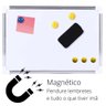 Quadro Lousa Magnética Branco com Pincel 50x35 Notes Board Anotação - 2