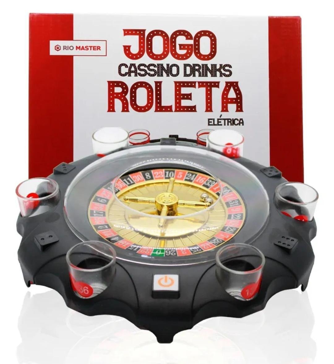 Jogo Cassino Drinks Roleta Eletrica Shot 6 Copos Automatico Rio Master Roleta Automática - 1