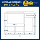 Ver imagem 7 de Balcão para Cooktop 2 Portas 1 Gaveta Violeta