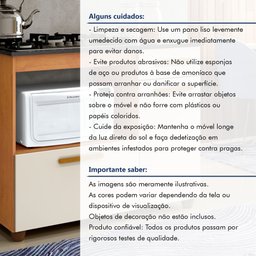 Balcão para Cooktop 2 Portas 1 Gaveta Violeta  - 11