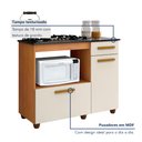 Ver mais imagens de Balcão para Cooktop 2 Portas 1 Gaveta Violeta Bege/Nature/Off White