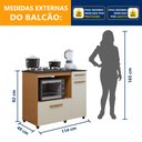 Ver imagem 4 de Balcão para Cooktop 2 Portas 1 Gaveta Violeta