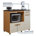 Ver imagem 3 de Balcão de Cozinha para Cooktop 2 Portas 1 Gaveta 1 Nicho para Forno Violeta