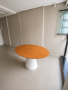 Ver imagem 4 de Mesa de Jantar Oval 110x70cm Freijó - Base Cone Branco