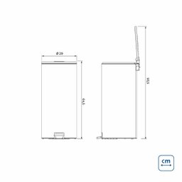 Lixeira com Pedal Tramontina Loop Aço Inox Polido 30 Litros - 6