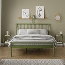 Ver imagem 1 de Conjunto Cama Casal 2 Mesas de Cabeceira em Aço Begônia CabeCasa MadeiraOriginals Verde/Cobre