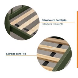Conjunto Cama Casal 2 Mesas de Cabeceira em Aço Begônia CabeCasa MadeiraMadeira - 12